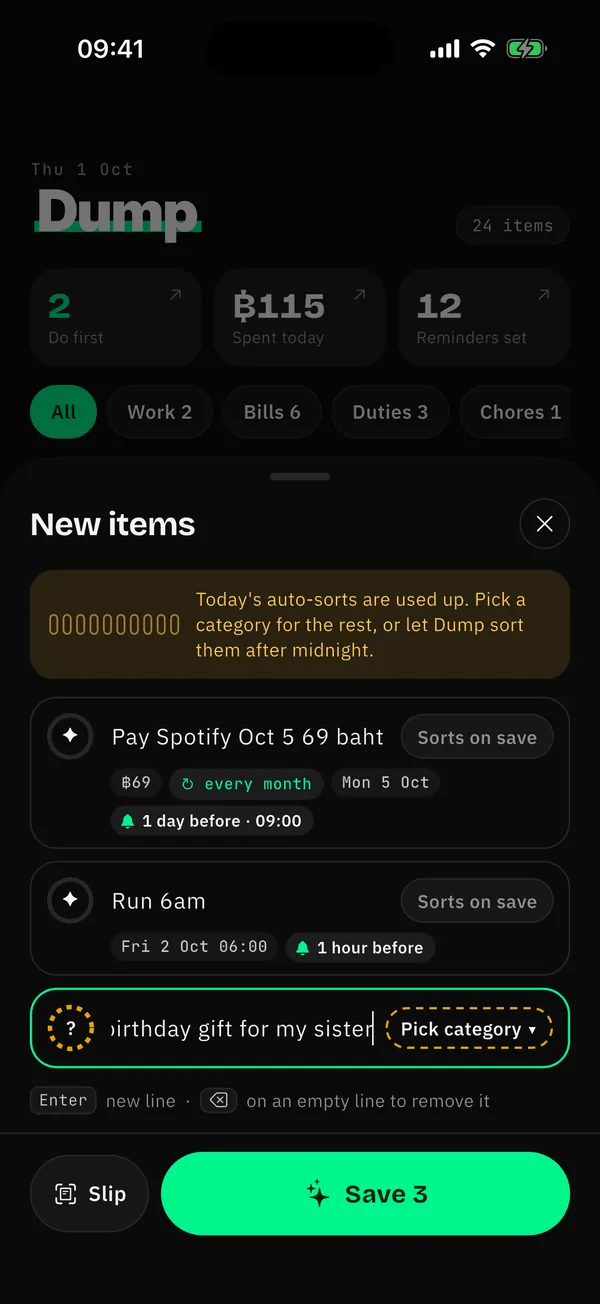 A notes app you can dump everything into