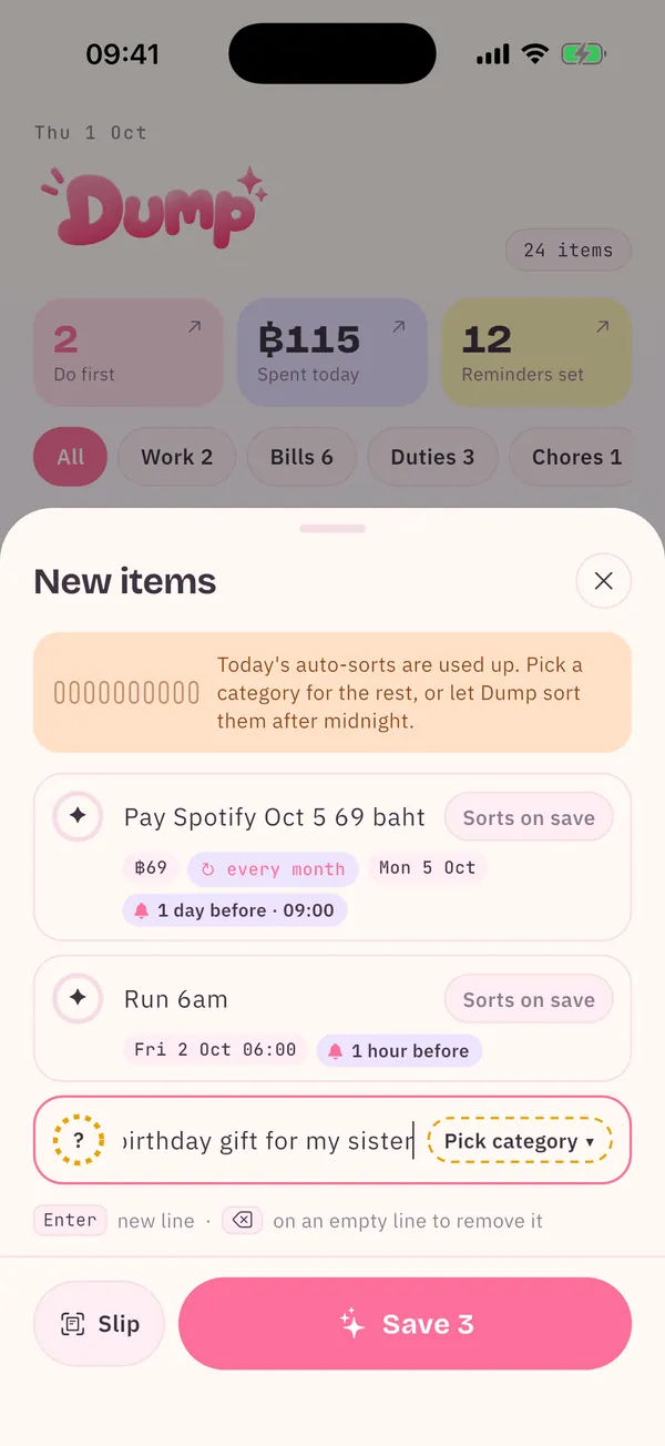 A notes app you can dump everything into